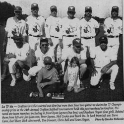 Softball -Grafton Tournament -1996 -Mens-D Champs-Grafton Grizzlies
