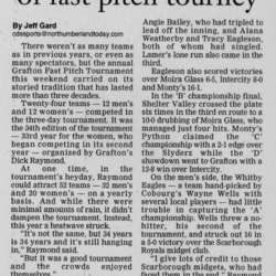 Softball -Grafton Tournament -2006 -Summary