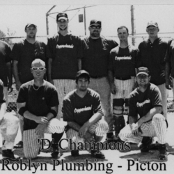 Softball -Grafton Tournament -2011 -Mens-D Champs-Roblyn Plumbing Picton