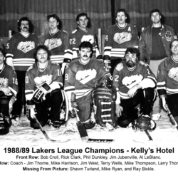 1988-89 Lakers League -Champs-Kellys Hotel