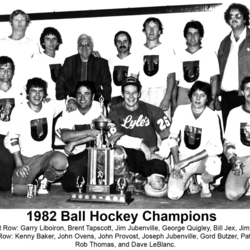 11JJ- 1982 Cobourg Ball Hockey League -Champs