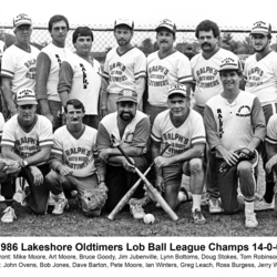 15JJ-1986 Lakeshore Oldtimers Lob Ball League -Champs-Ralphs Auto Body