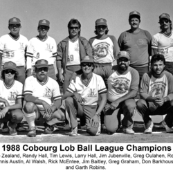 29JJ-1988 Cobourg Lob Ball League -Champs -Halls Diamond Dogs