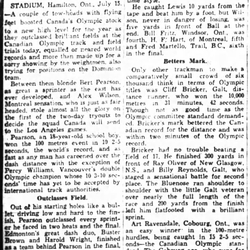 AR006-1932-07-16 Track and Field -Olympic trials -Art Ravensdale -Ottawa Journal