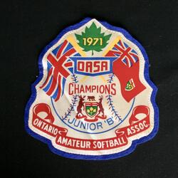 1971 Cobourg Dairy Queen Jr B fastball crest