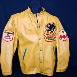 1974 Cobourg Cougars Ont Champs Jr C team jacket