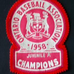 1958 Kiwanis Juvenile Champions baseball crest