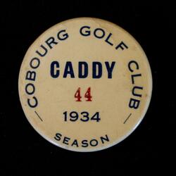 1934 caddy badge #44 owned by George Randall