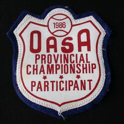 1986 Cobourg Legion Minor Softball OASA crest