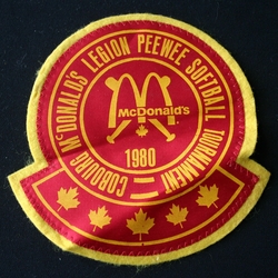 1980 Cobourg Legion softball crest PeeWee Tournament