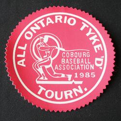 1985 Cobourg Baseball crest Tyke D Tourney