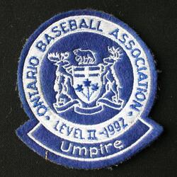 1992 Cobourg Baseball crest Umpire Level II