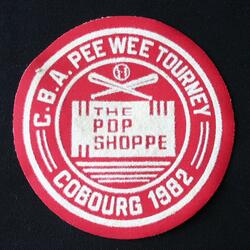 1982 Cobourg Baseball crest PeeWee Tourney