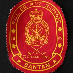 1985 CCHL crest Napanee Bantam Tourney