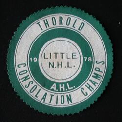 1978 CCHL crest Thorold Consolation Champs