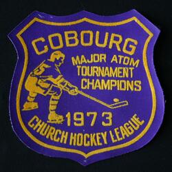 1973 CCHL crest Major Atoms Tournament Champs