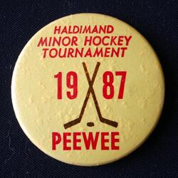 1987 CCHL Haldimand PeeWee tourney button