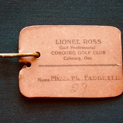 1955 Golf bag tag for Miss M Blodgette