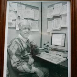 Layton Dodge photo sitting in his office