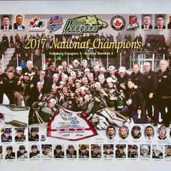 2017 Cobourg Cougars National champ team photo