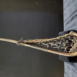 1960 wooden lacrosse stick rawhide webbed pocket