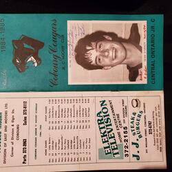 1984 Cobourg Cougar program vs Bowmanville