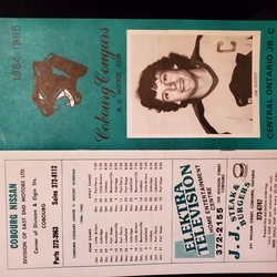 1984 Cobourg Cougar program vs Uxbridge