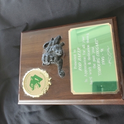 1991 Cobourg Cougars award to Rod Baker