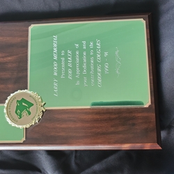 1991 Cobourg Cougars award to Rod Baker