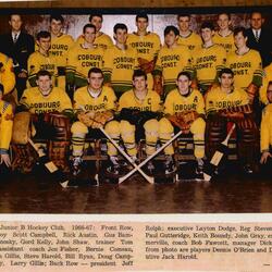 1966-67 Cobourg Cougars hockey team photo