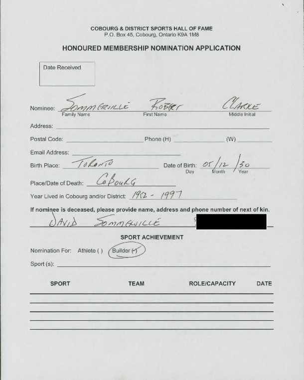 Inductee Application